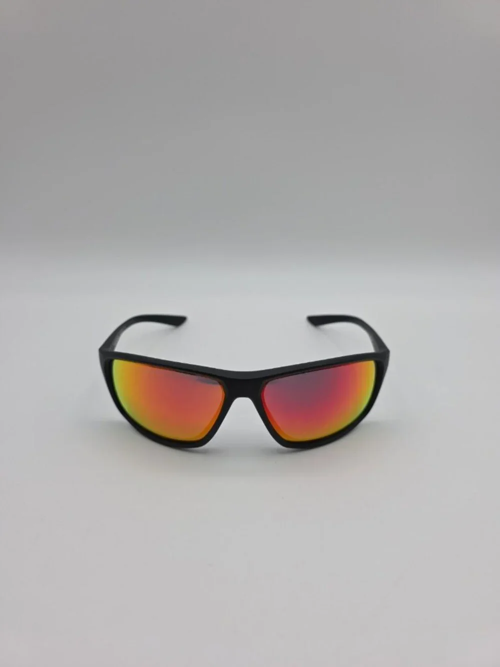 Nike Men Adrenaline Sunglasses Matte Black Frame Red Mirror Lens 66mm EV1113-011